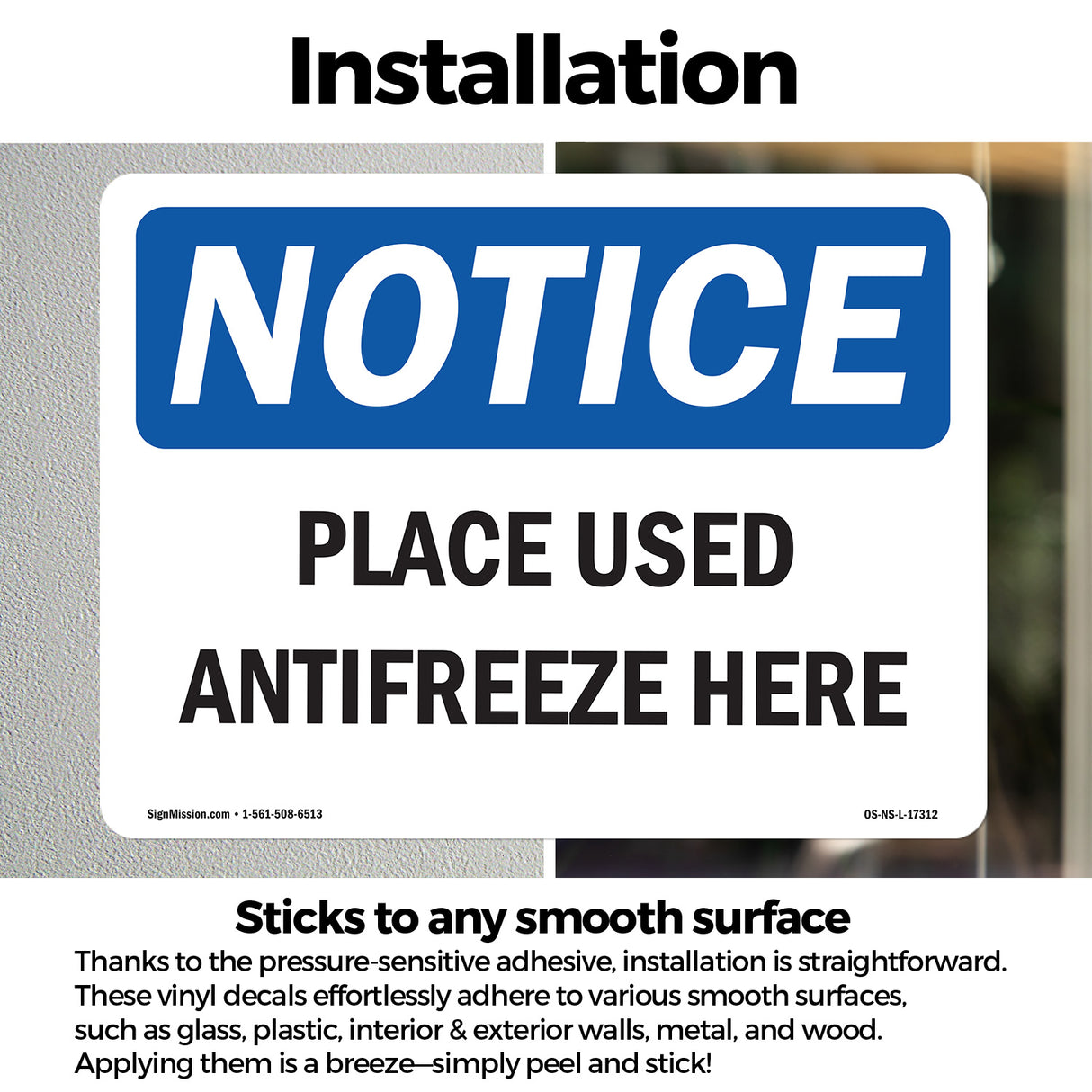 Place Used Antifreeze Here