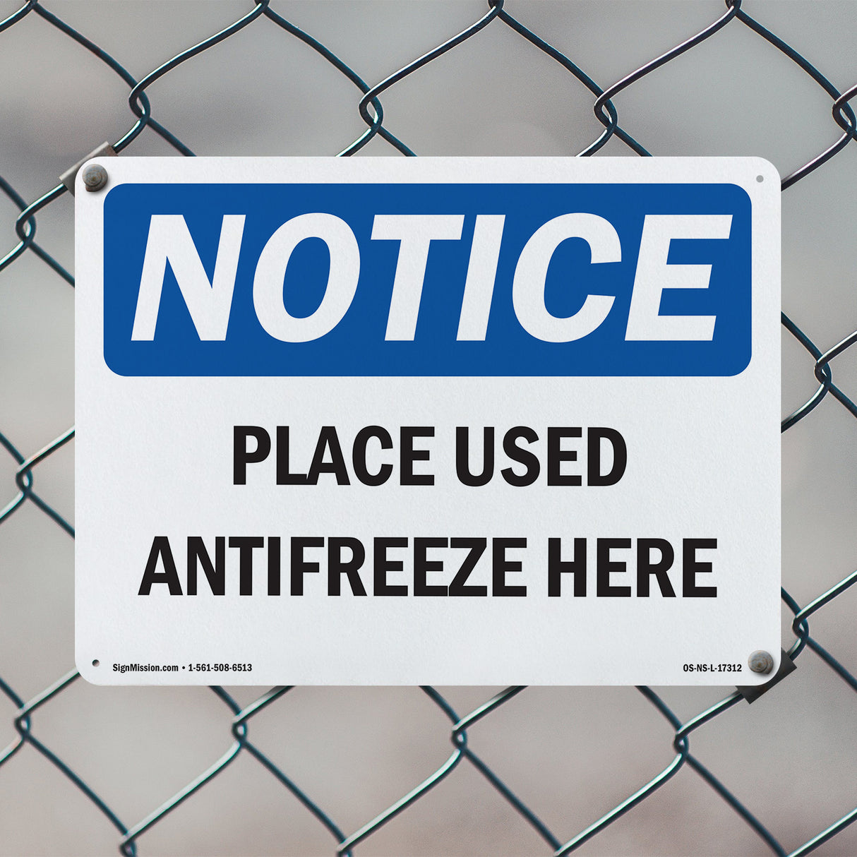 Place Used Antifreeze Here
