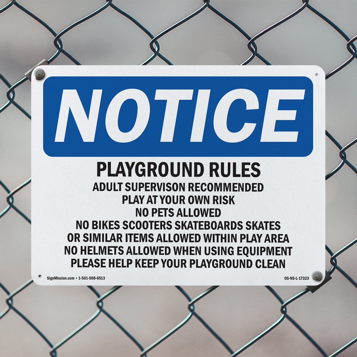 Playground Rules Adult Supervision Recommended