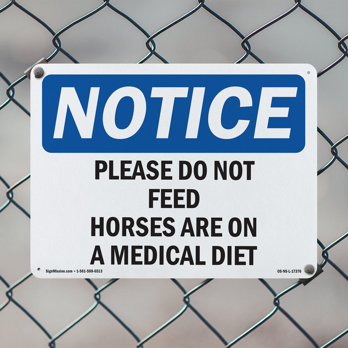 Please Do Not Feed Horses Are On A Medical Diet