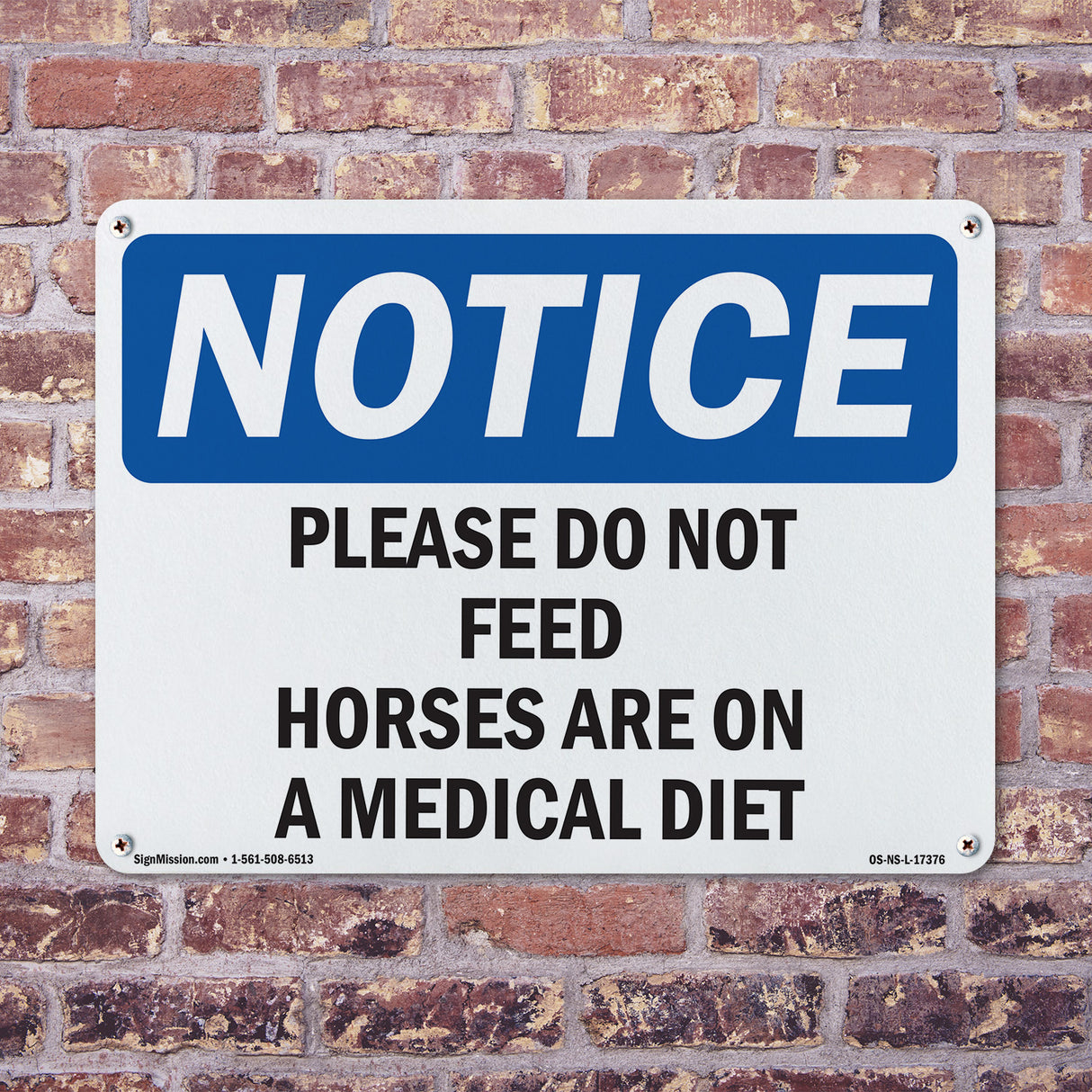 Please Do Not Feed Horses Are On A Medical Diet