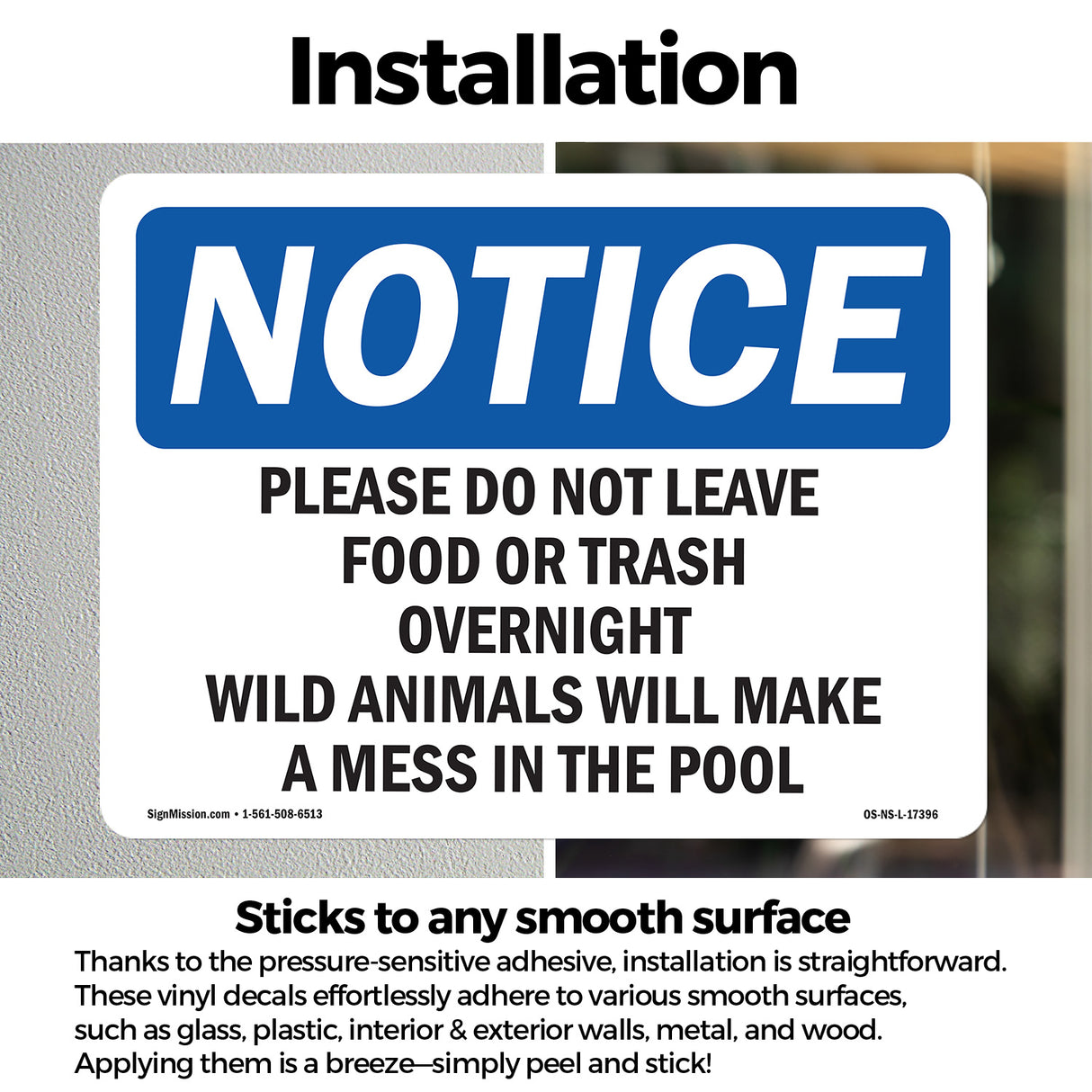 Please Do Not Leave Food Or Trash Overnight