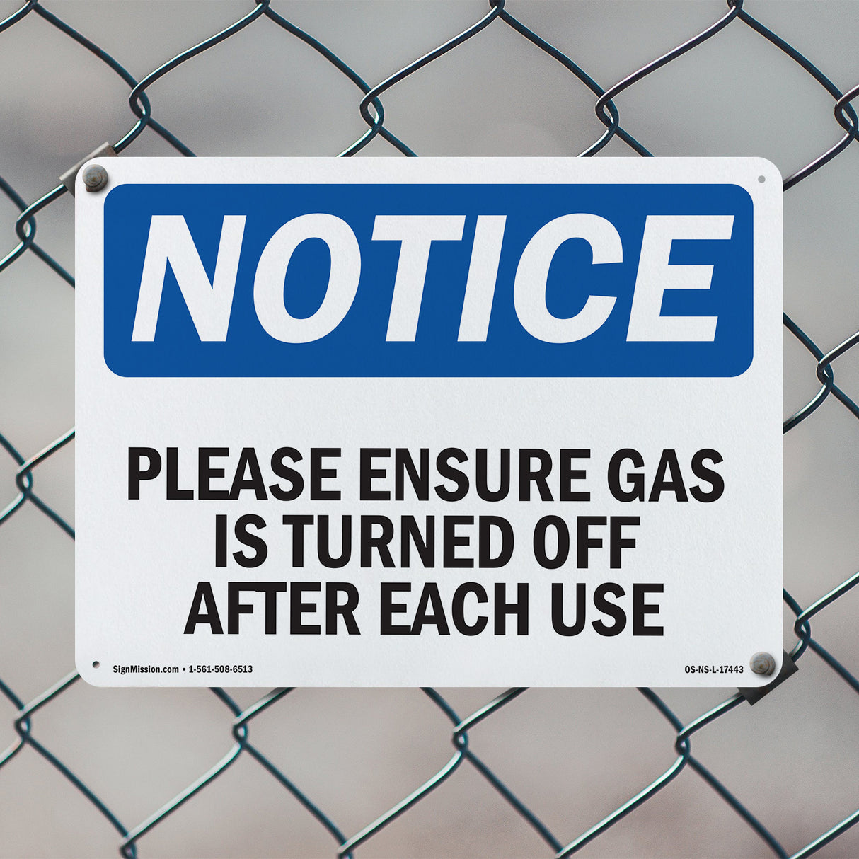 Please Ensure Gas Is Turned Off After Each Use