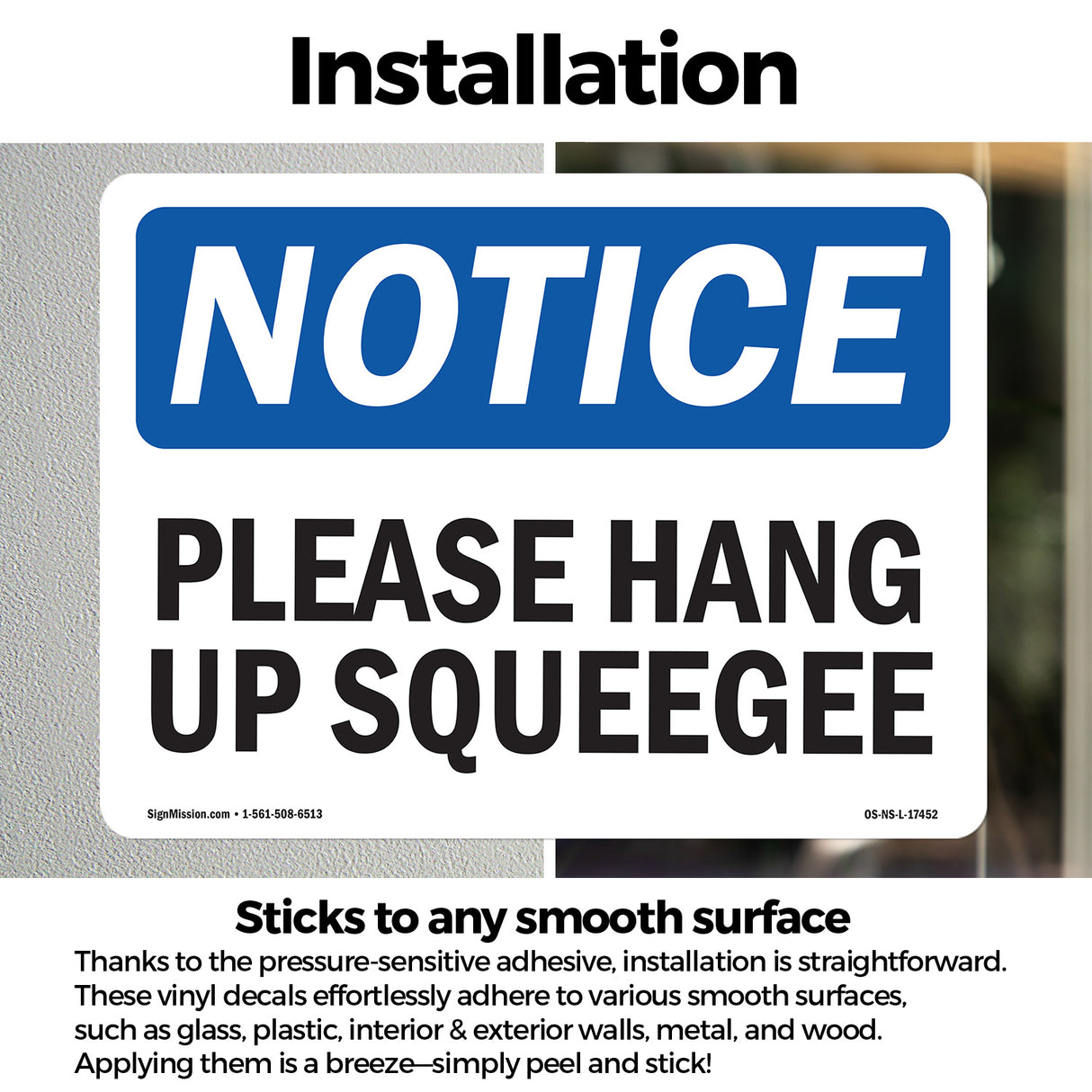 Please Hang Up Squeegee