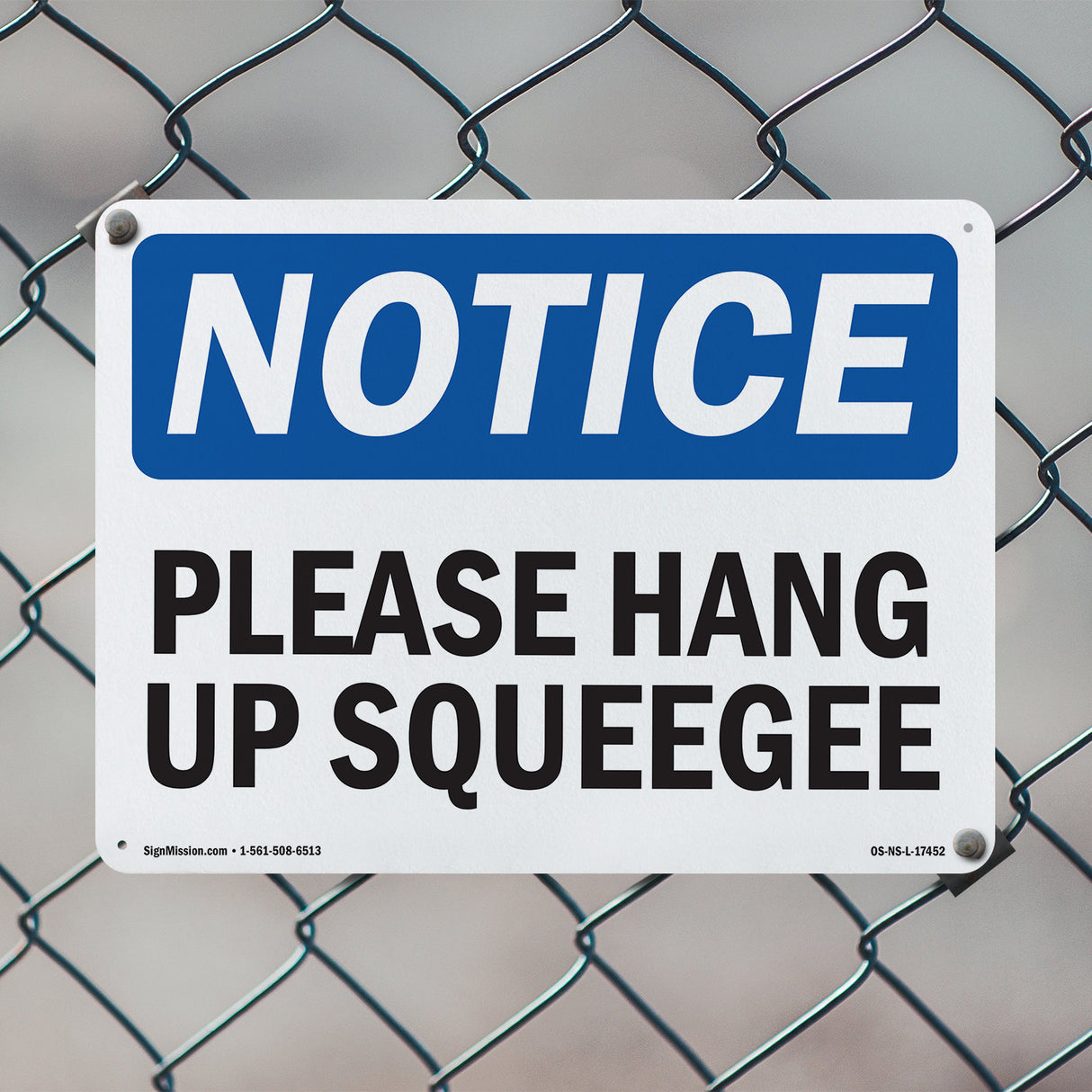 Please Hang Up Squeegee