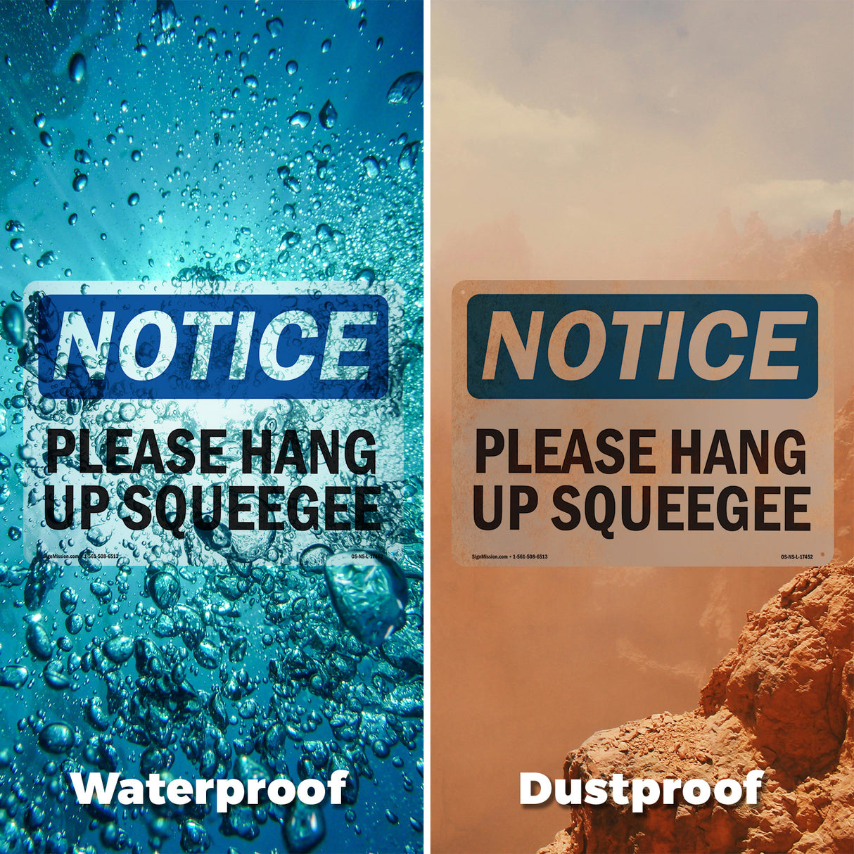 Please Hang Up Squeegee
