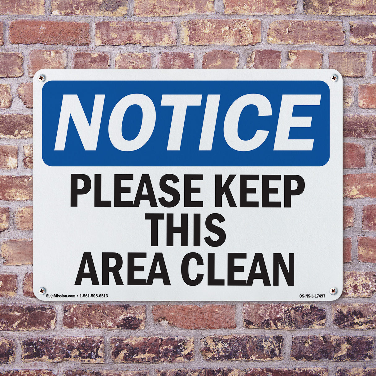 Please Keep This Area Clean