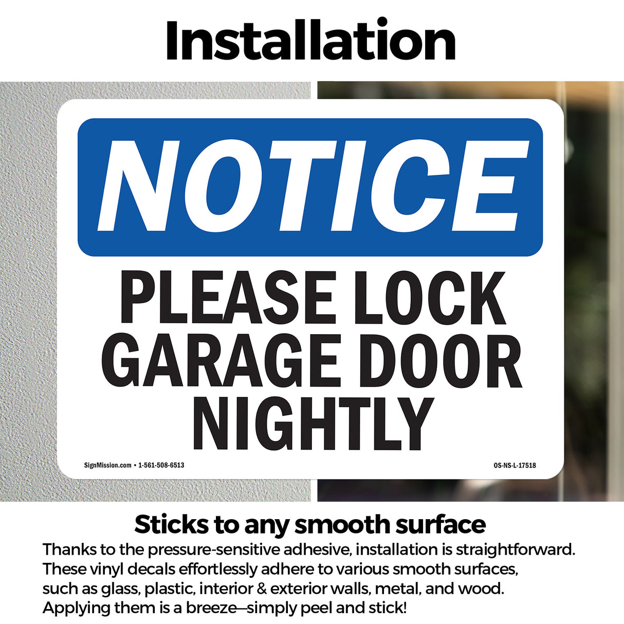 Please Lock Garage Door Nightly