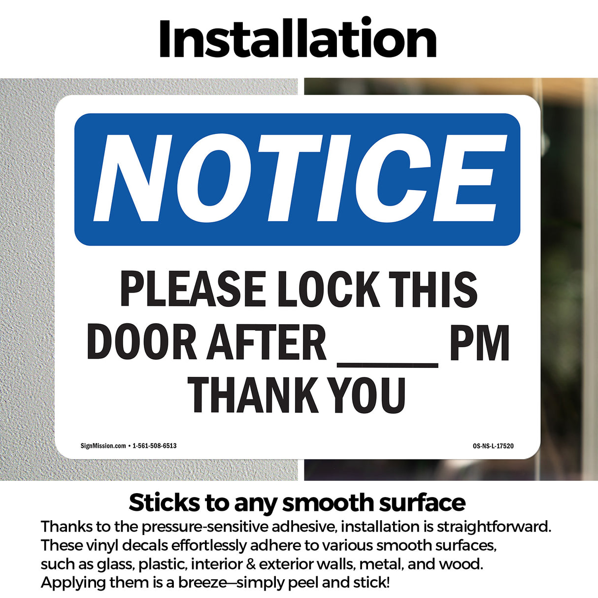 Please Lock This Door After ____ Pm Thank You