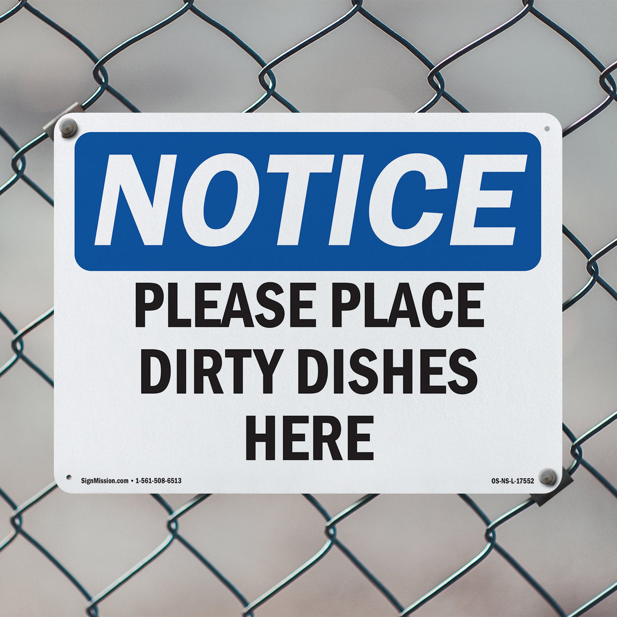 Please Place Dirty Dishes Here