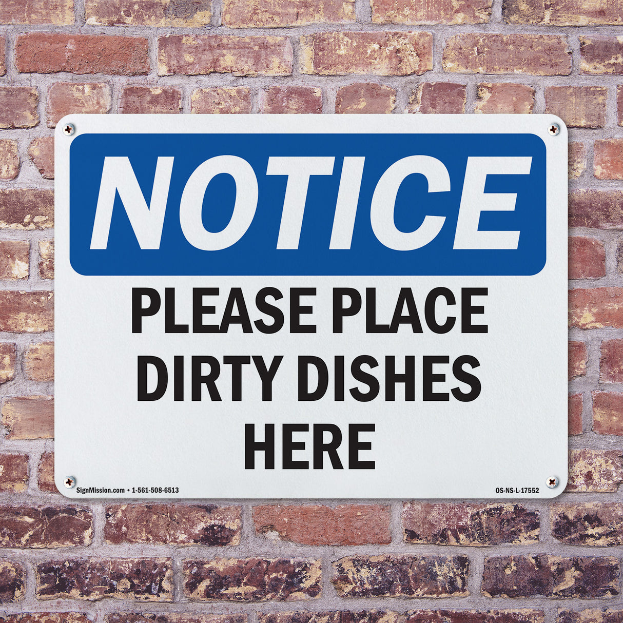 Please Place Dirty Dishes Here