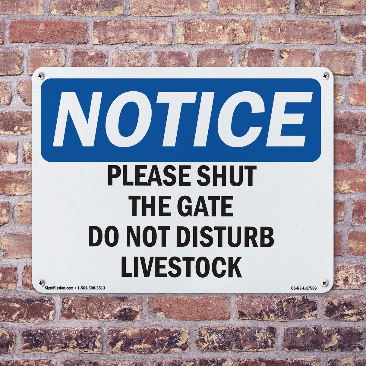 Please Shut The Gate Do Not Disturb Livestock