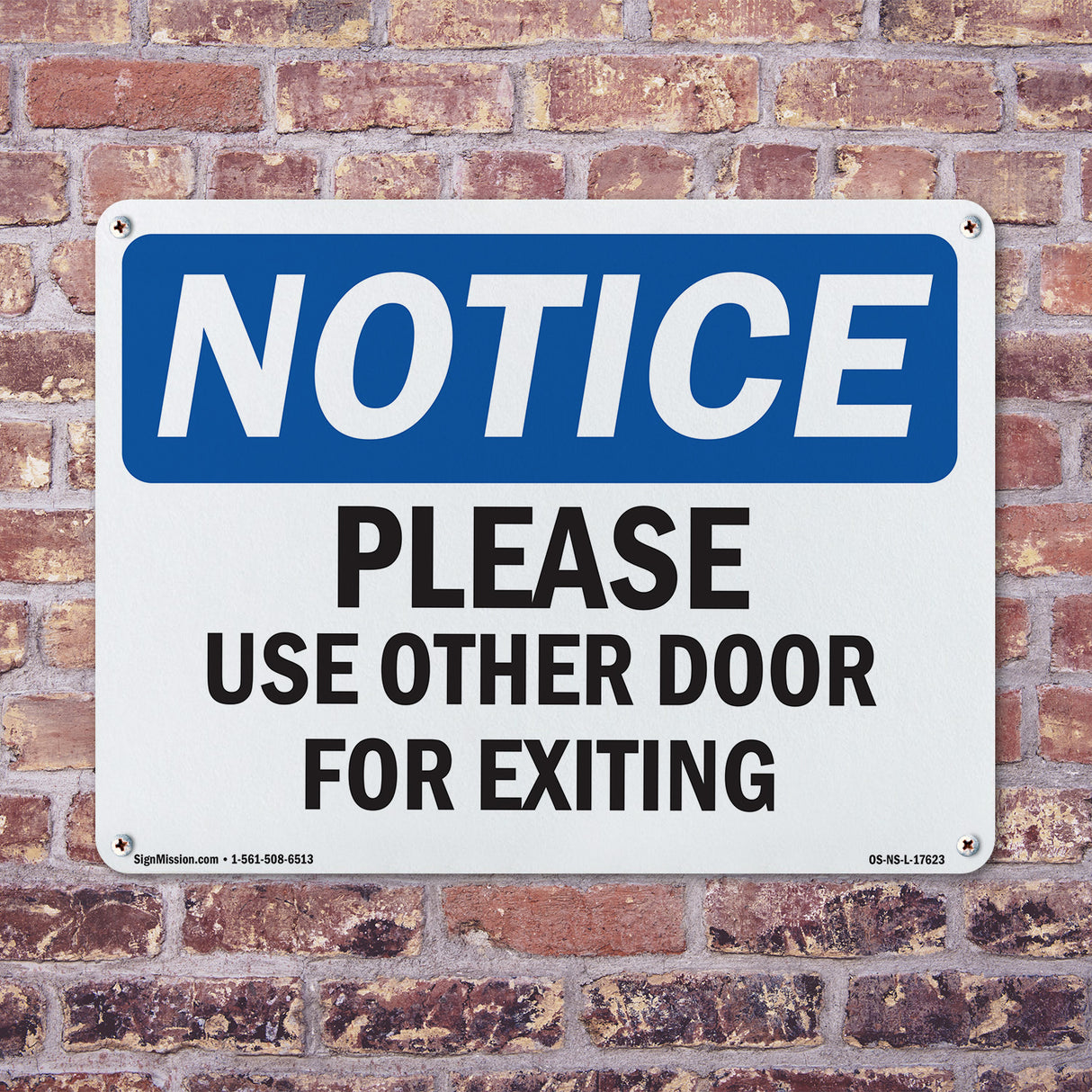 Please Use Other Door For Exiting
