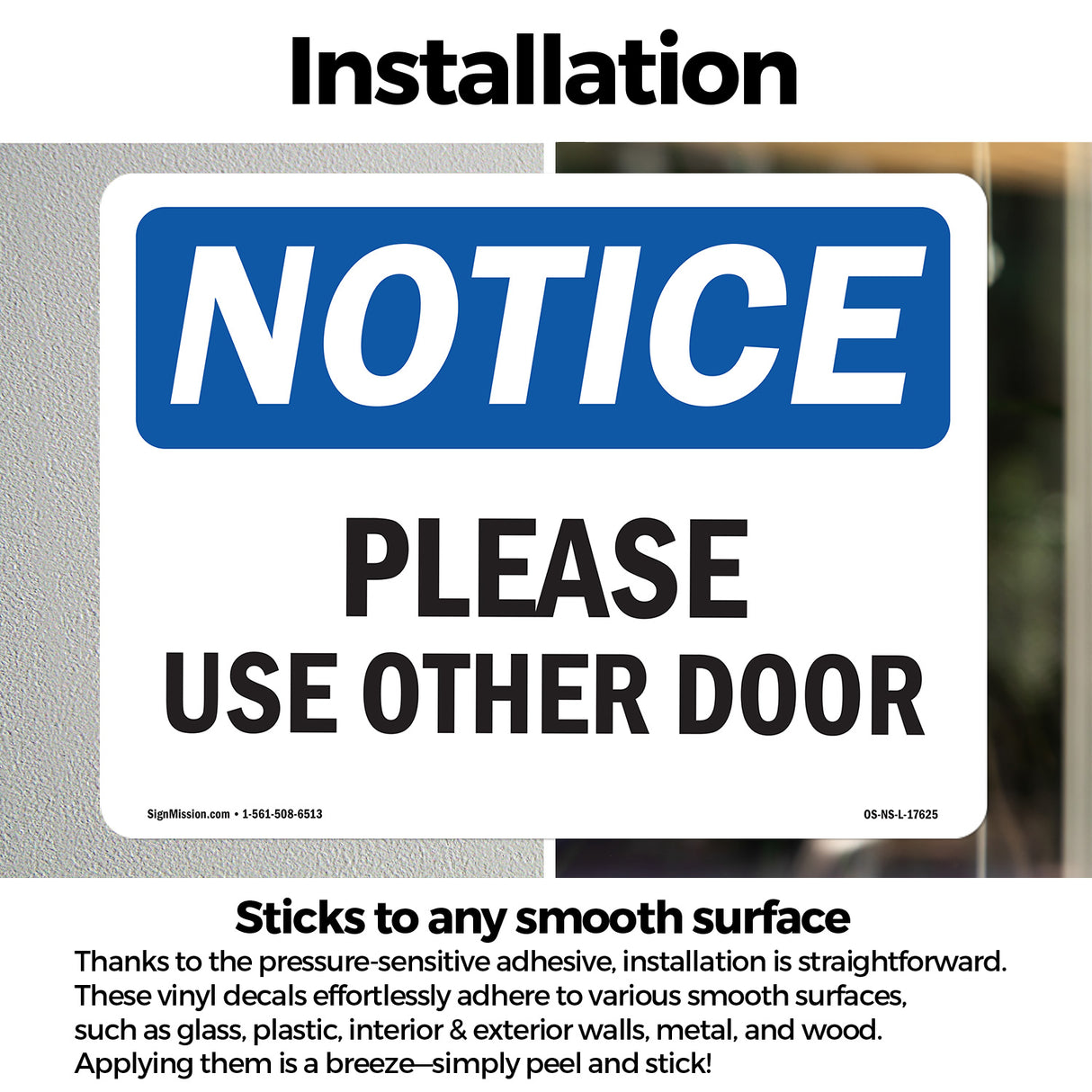 Please Use Other Door Sign