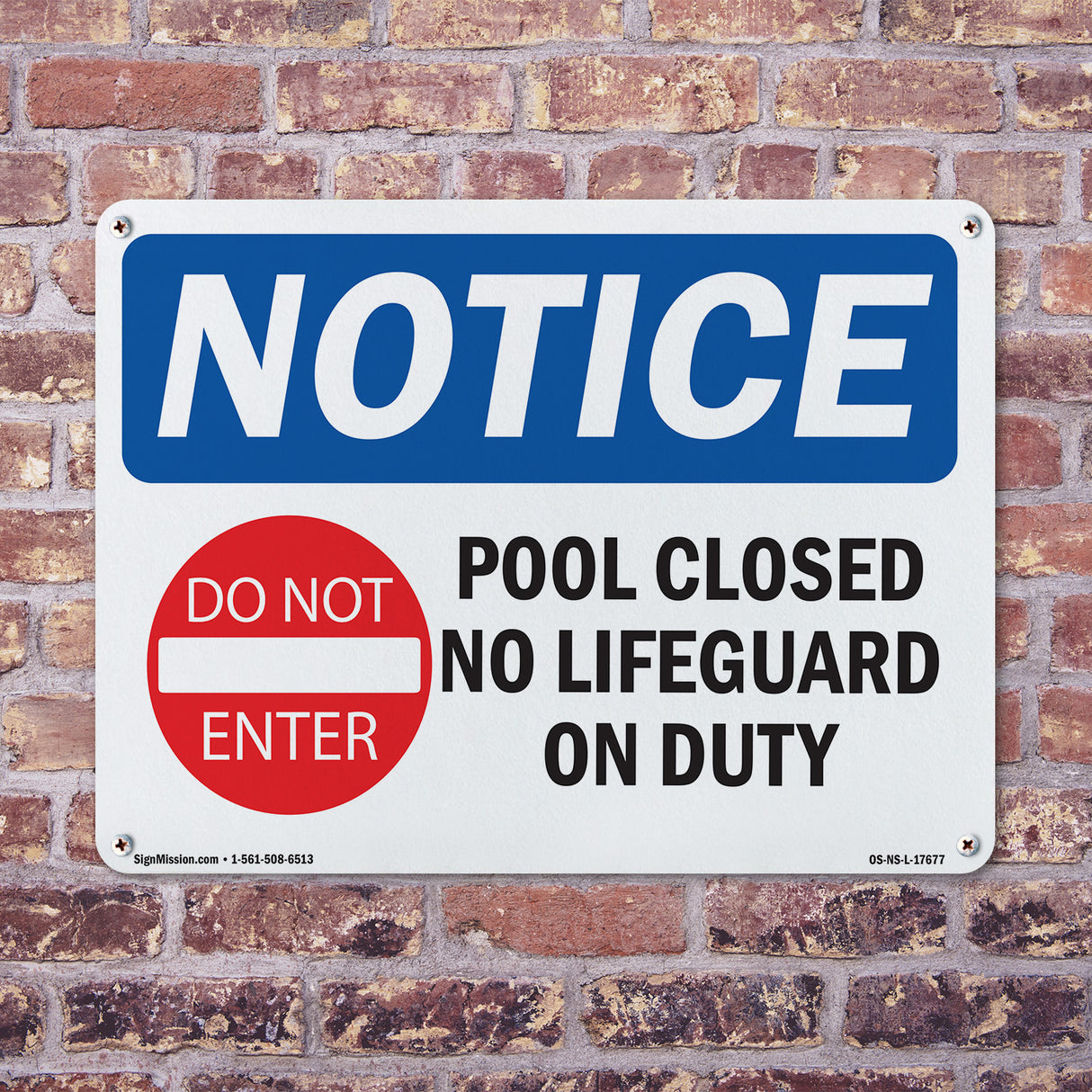 Pool Closed No Lifeguard On Duty