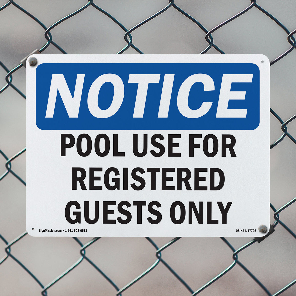 Pool Use For Registered Guests Only