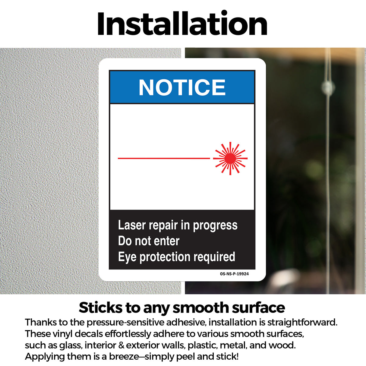 Laser Repair In Progress Do Not Enter Eye Protection Required