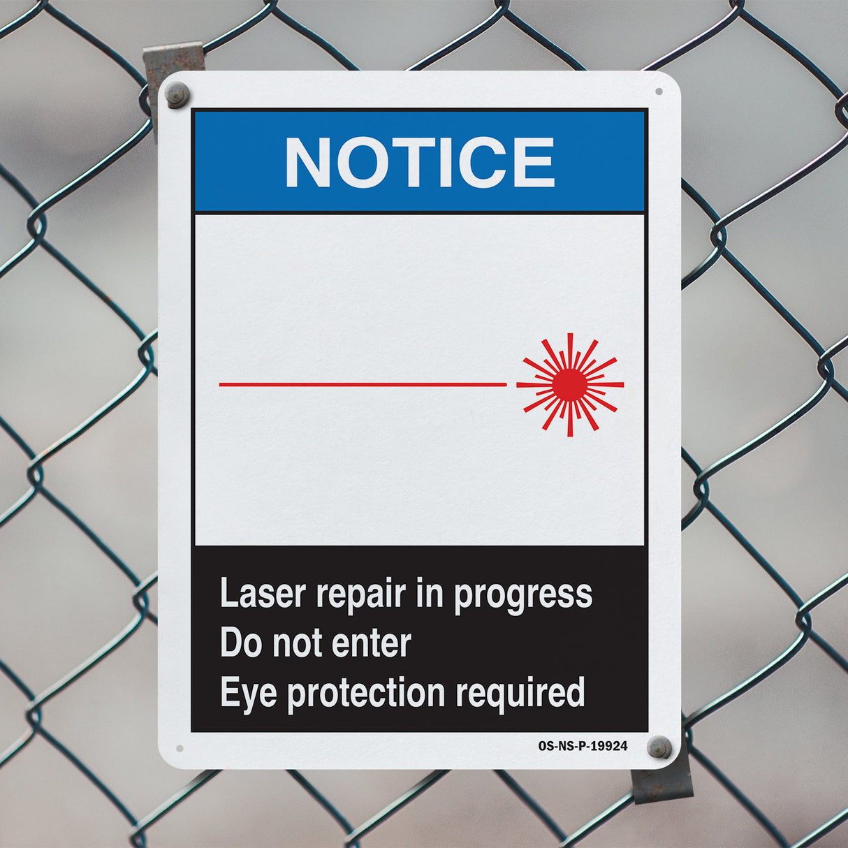 Laser Repair In Progress Do Not Enter Eye Protection Required