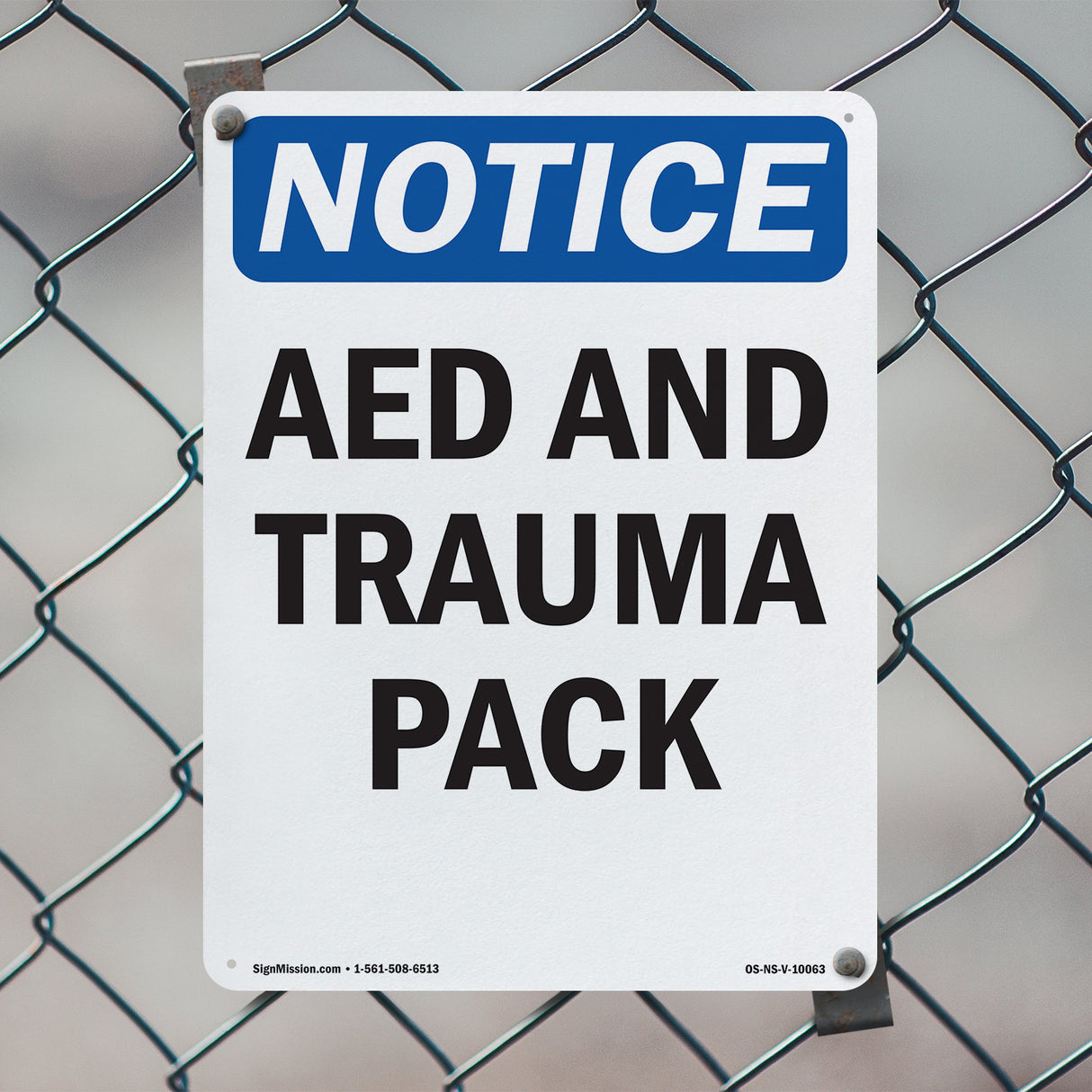 AED And Trauma Pack Sign