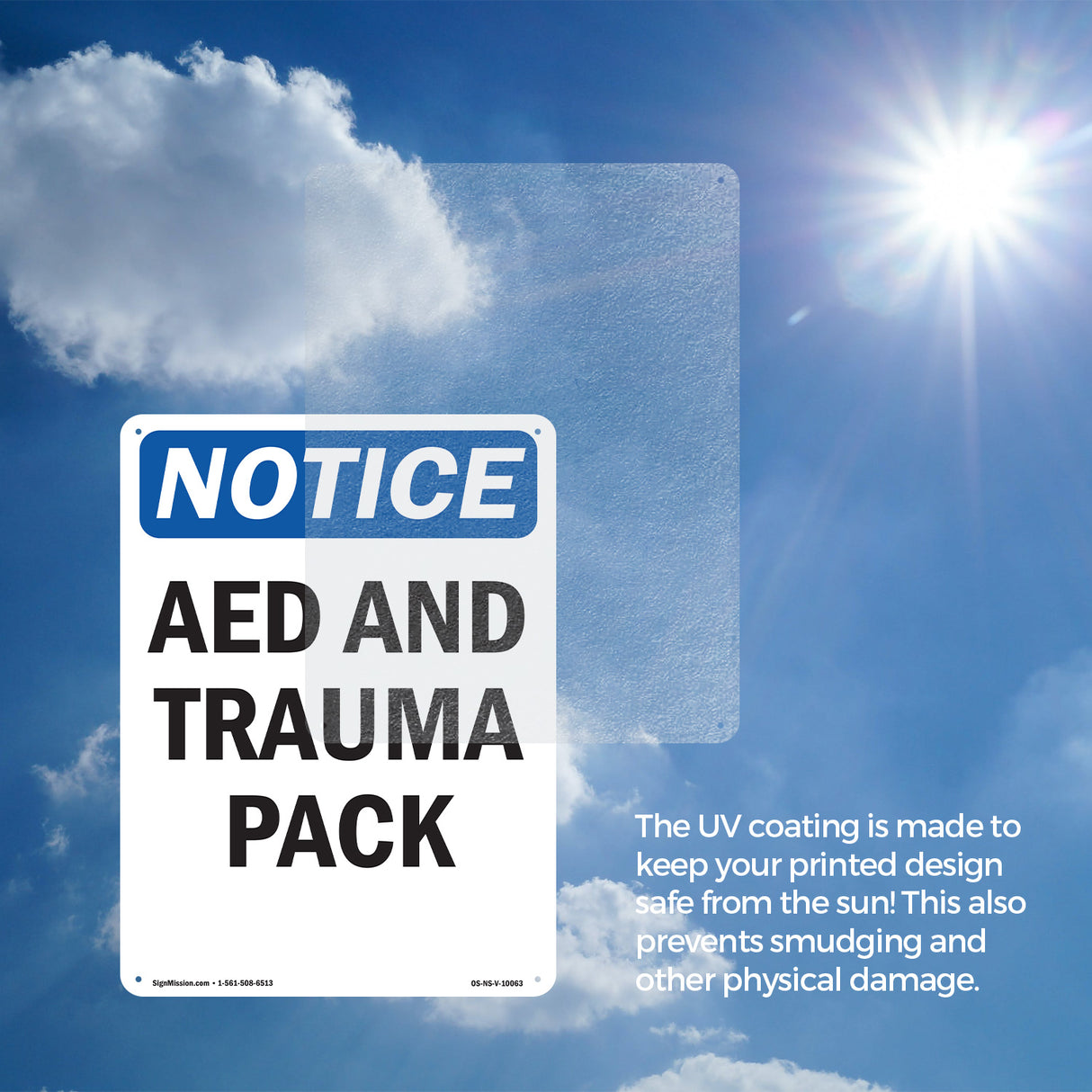 AED And Trauma Pack Sign