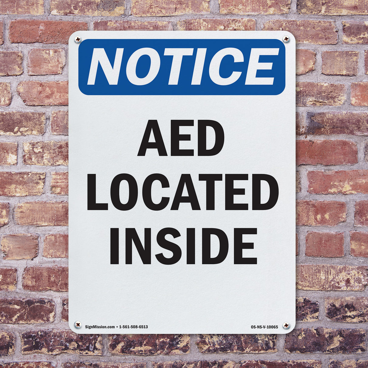 AED Located Inside Sign