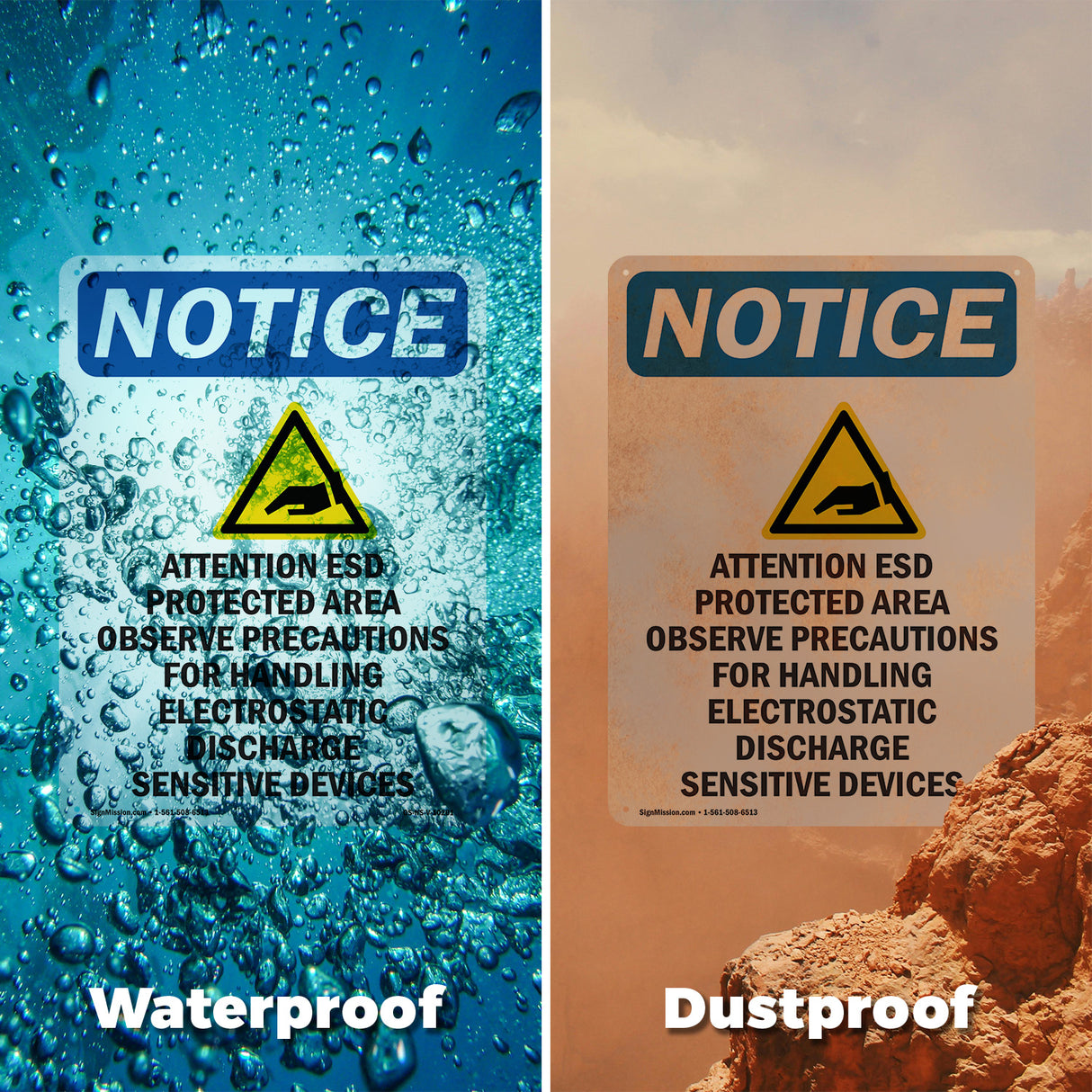 Attention ESD Protected Area