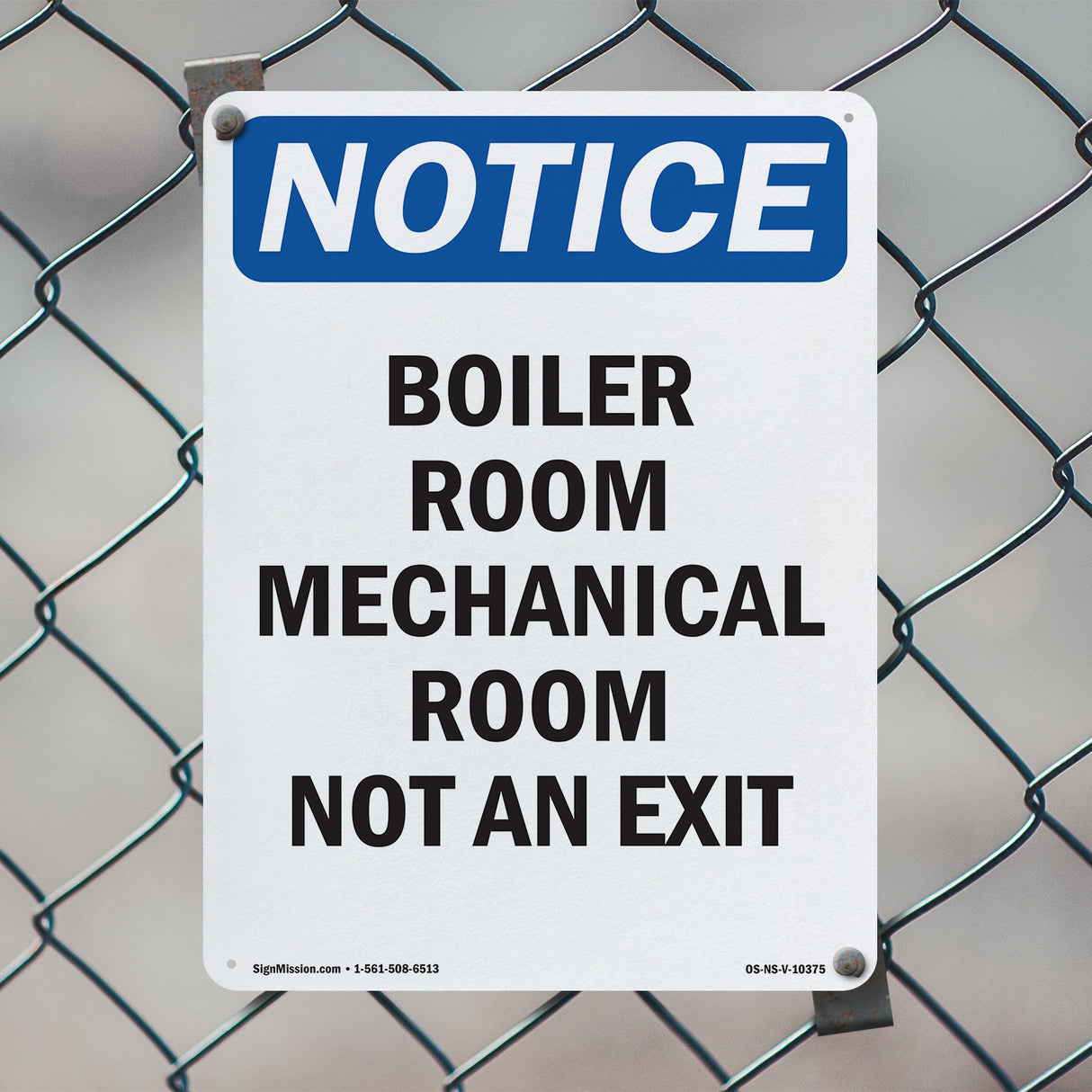 Boiler Room Mechanical Room Not An Exit Sign