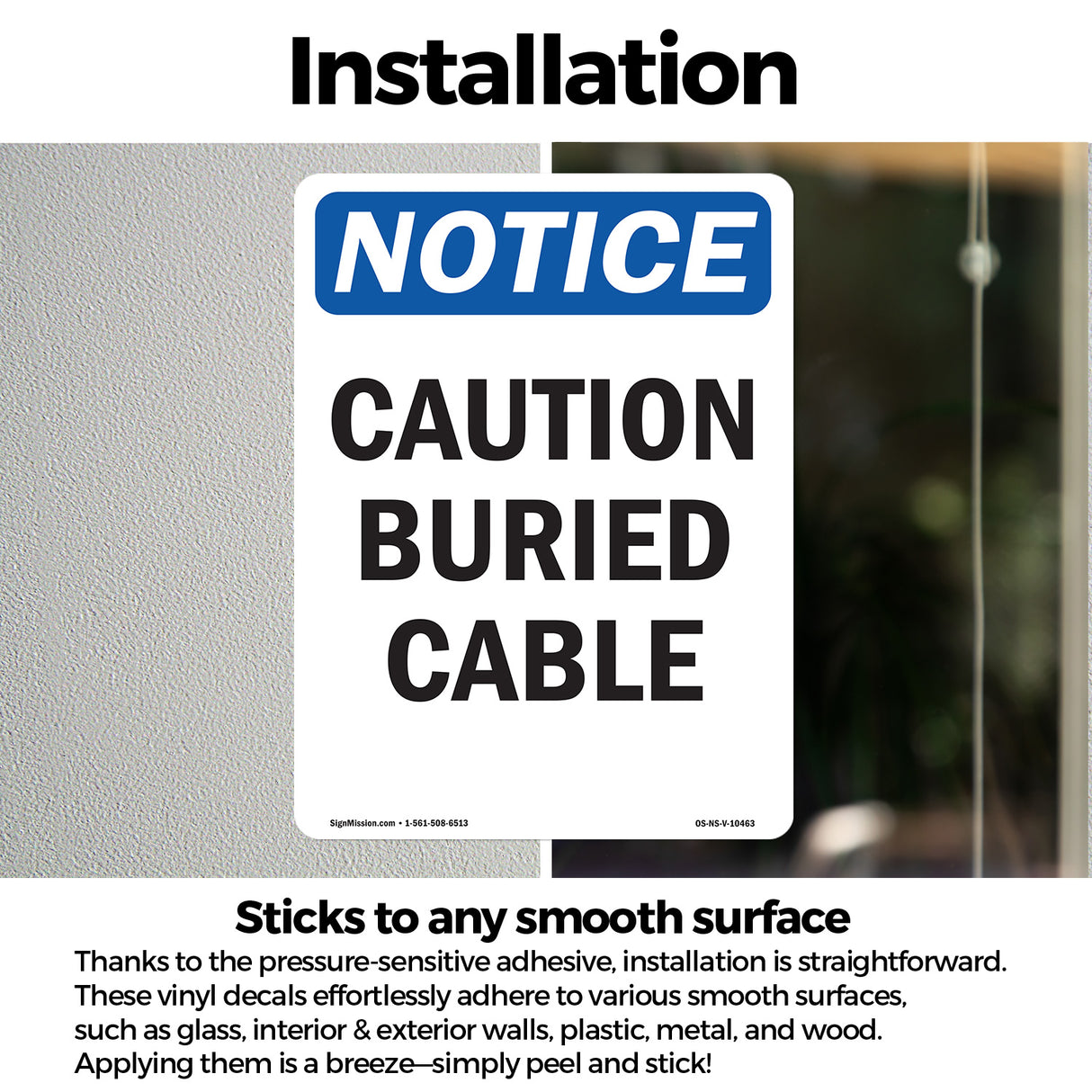 Caution Buried Cable Sign