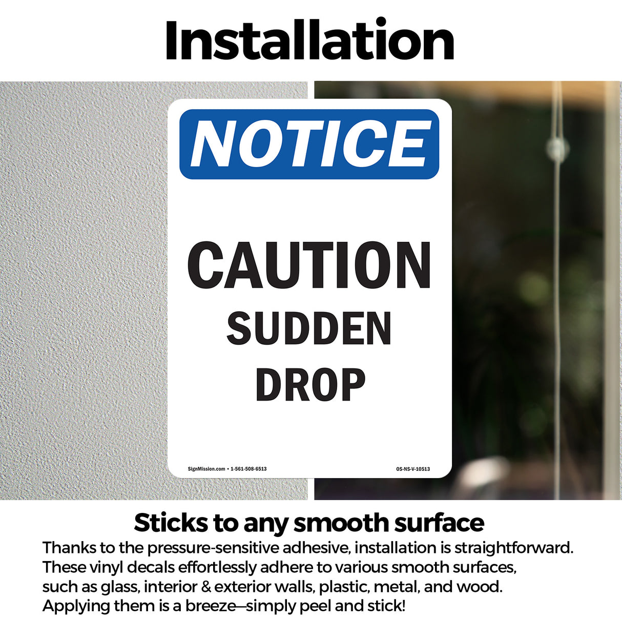 Caution Sudden Drop