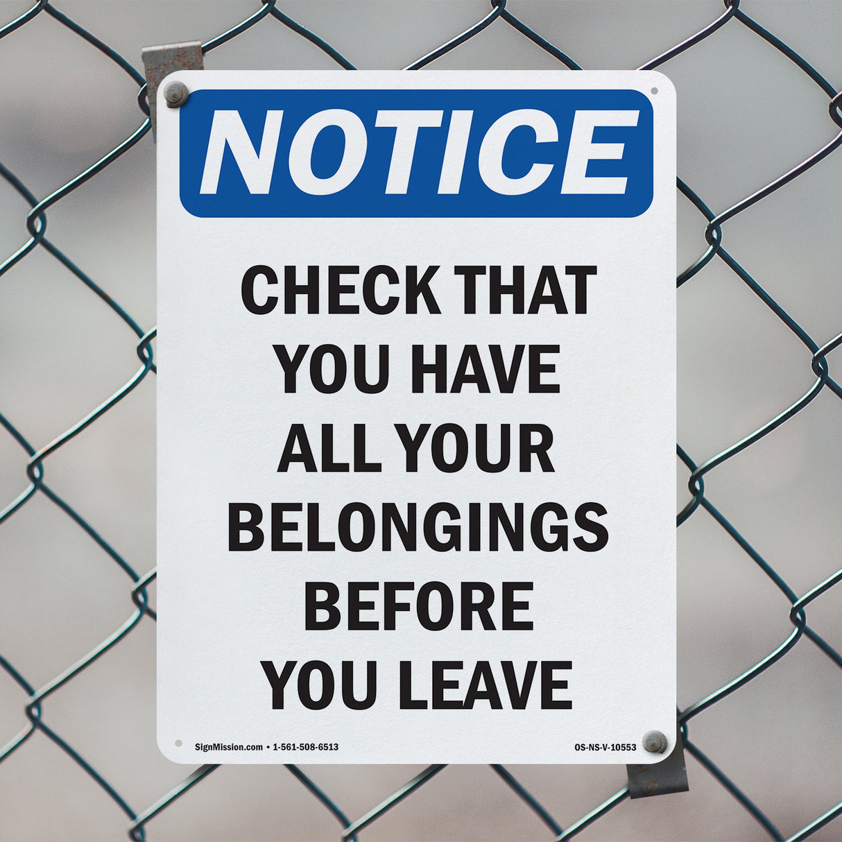 Check That You Have All Your Belongings