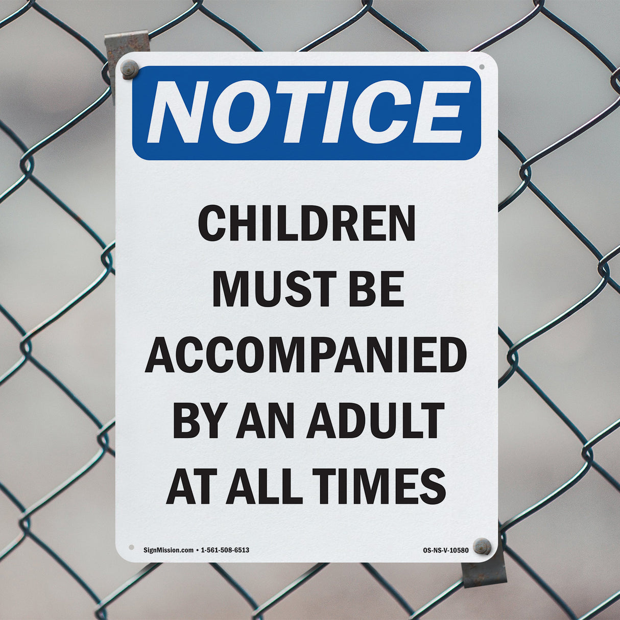 Children Must Be Accompanied By An Adult
