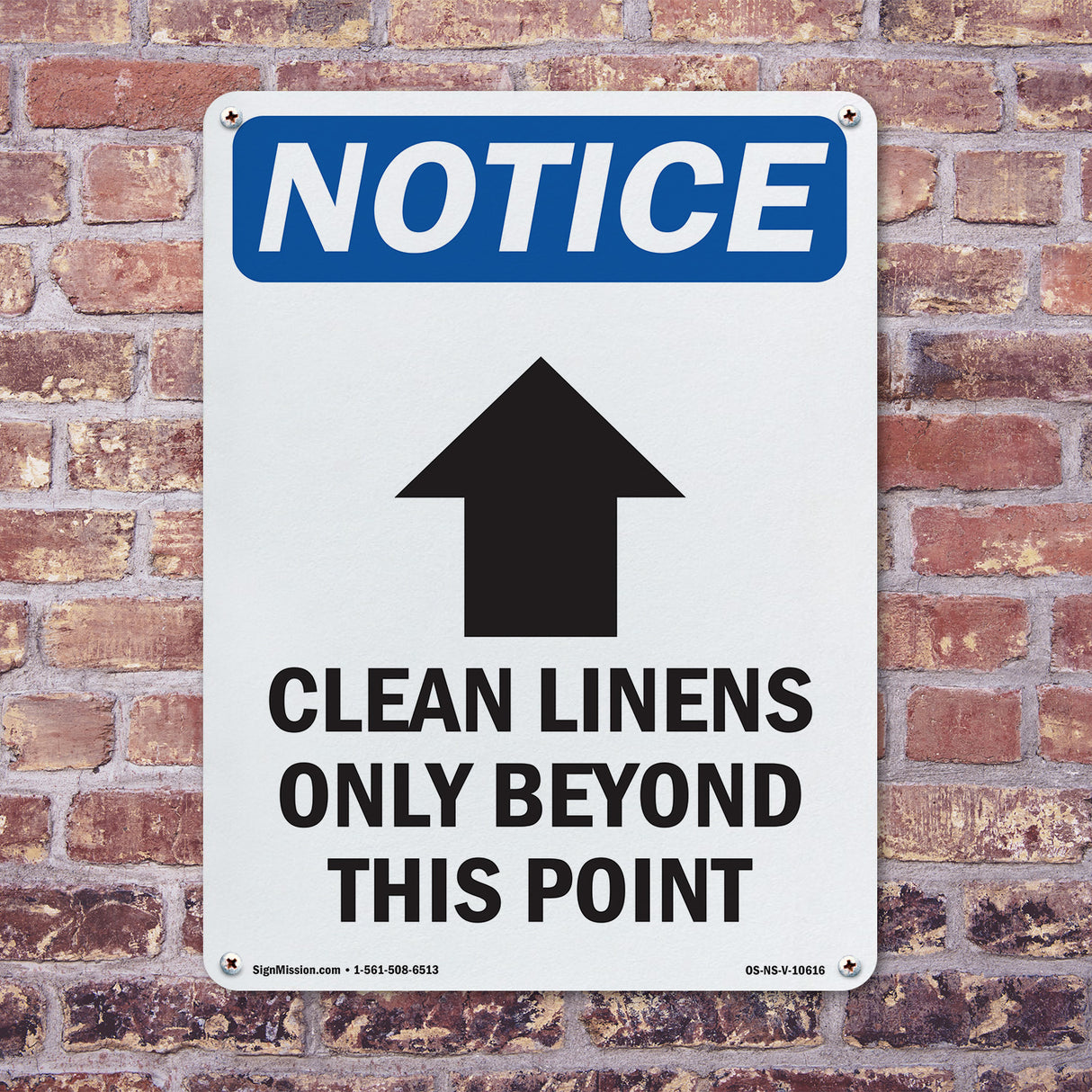 Clean Linens Only Beyond This