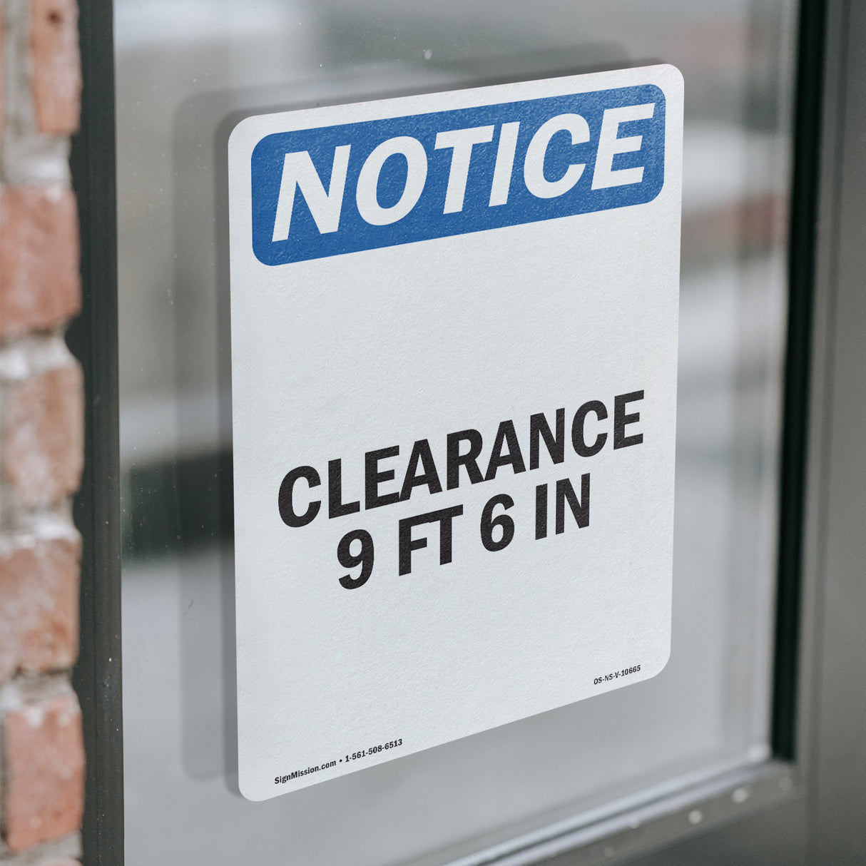 Clearance 9 Ft 6 In Sign