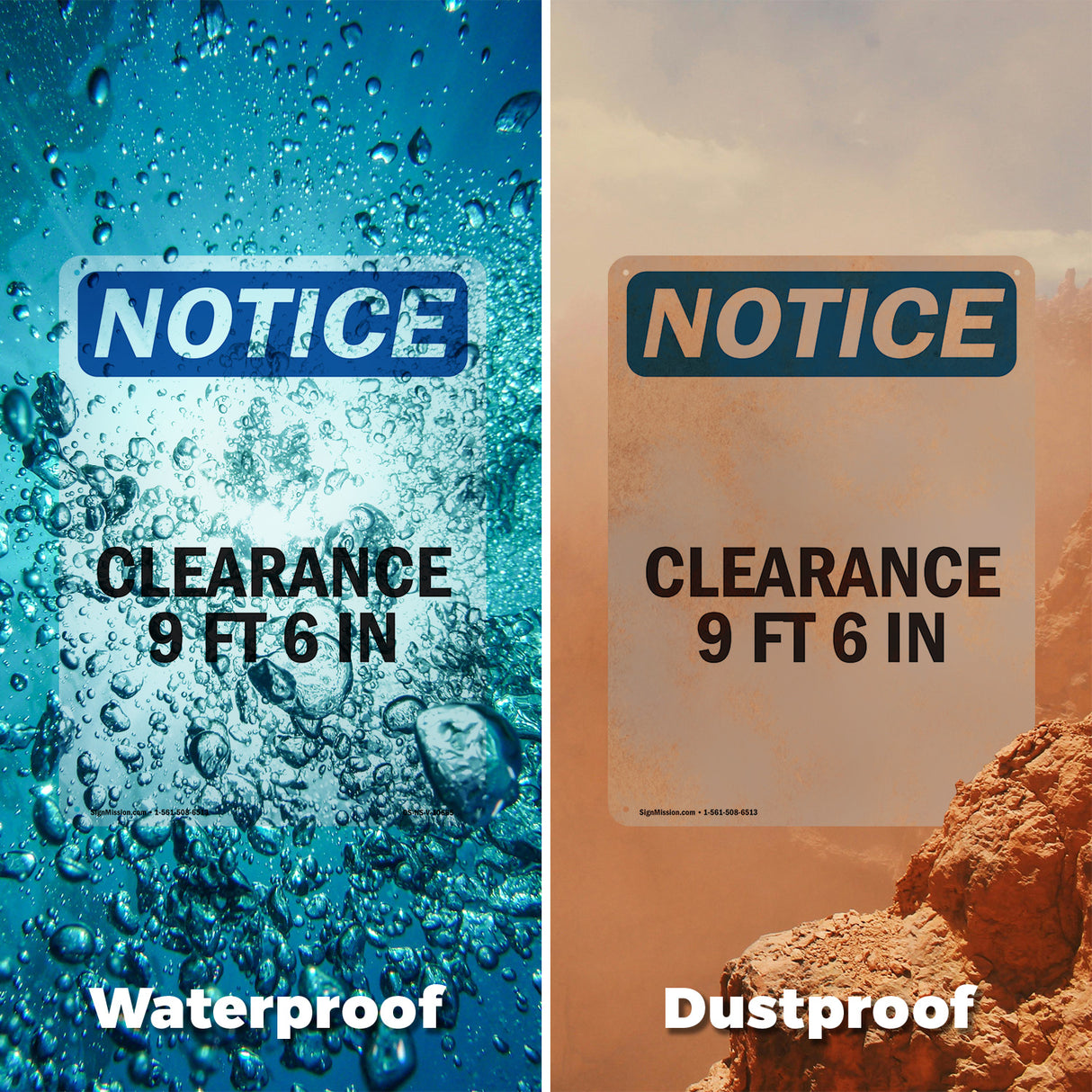 Clearance 9 Ft 6 In Sign