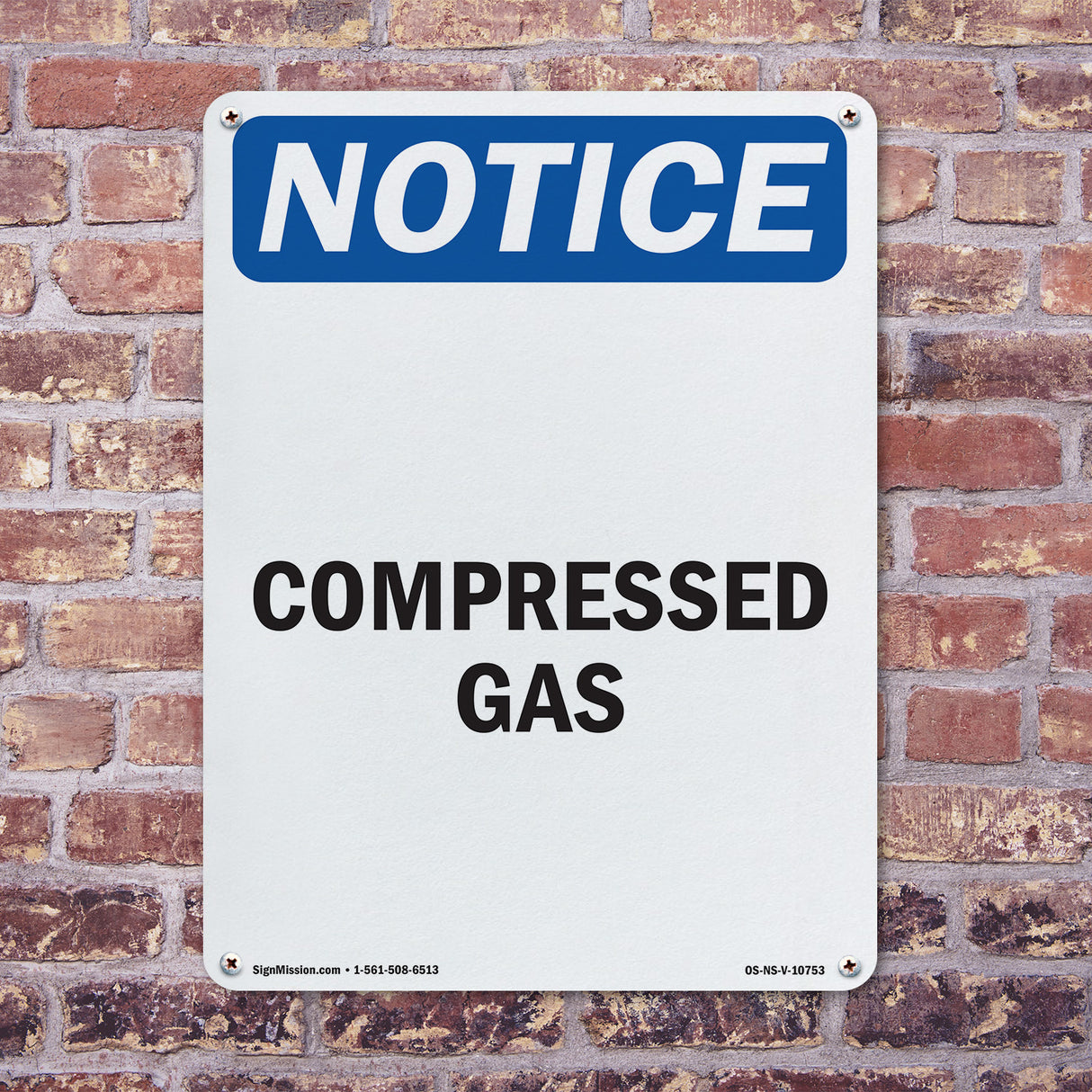 Compressed Gas Sign