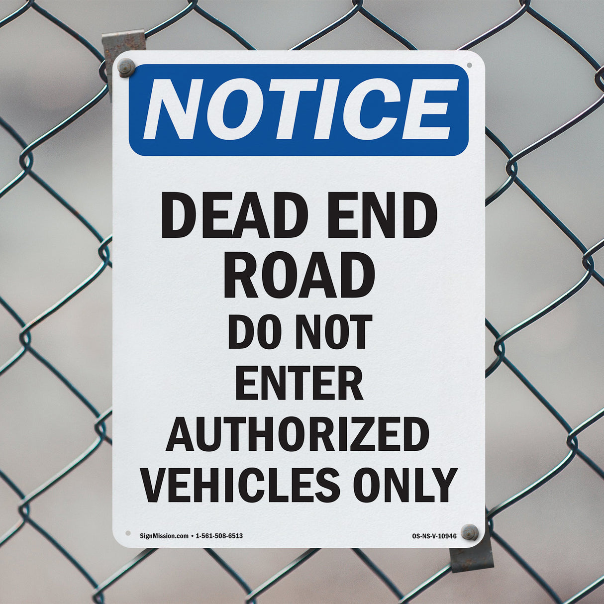 Dead End Road Do Not Enter Authorized Sign