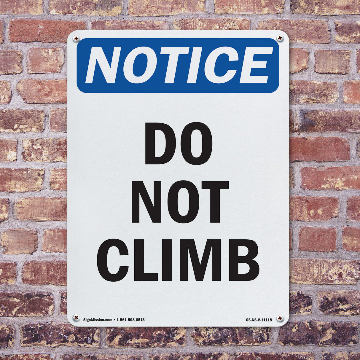 Do Not Climb Sign
