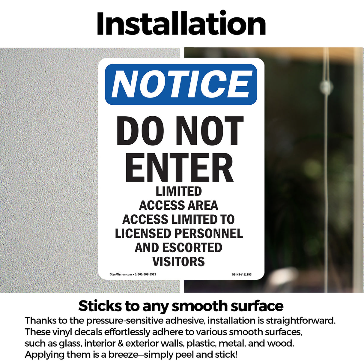 Do Not Enter Limited Access Area Sign