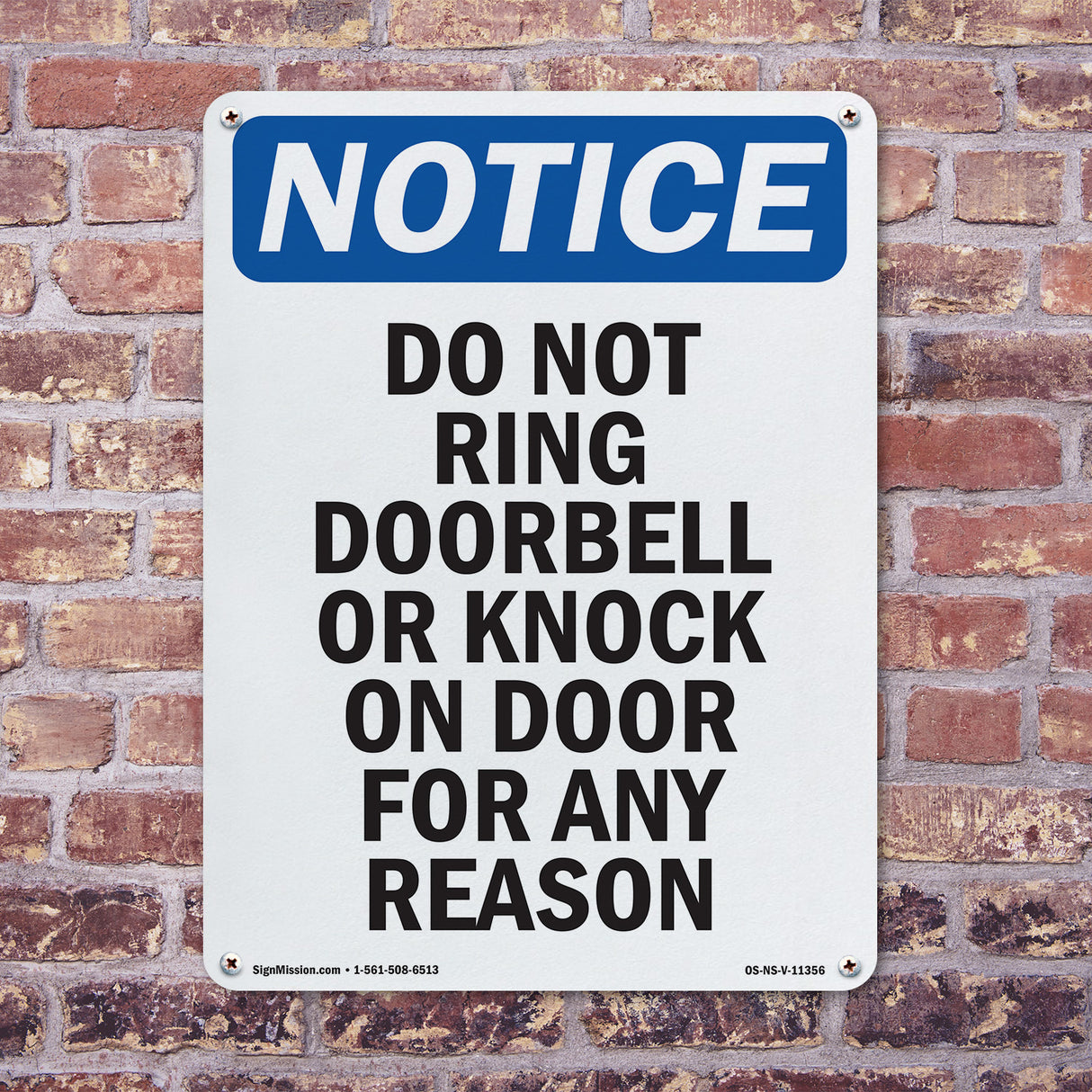 Do Not Ring Doorbell Or Knock On Door For