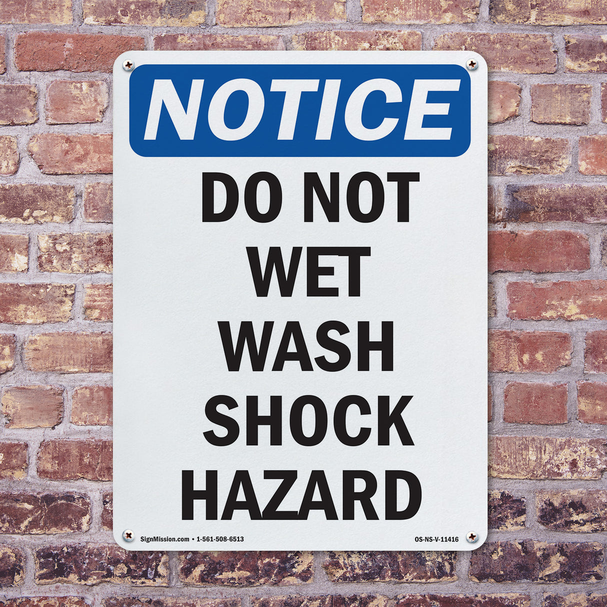 Do Not Wet Wash Shock Hazard