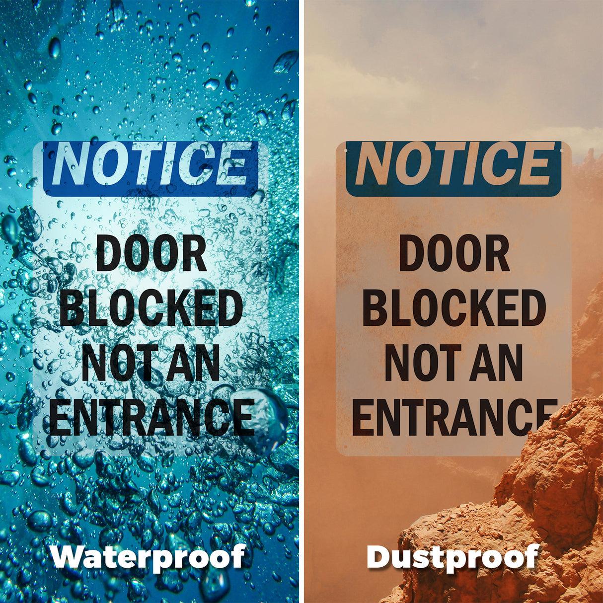 Door Blocked Not An Entry Sign