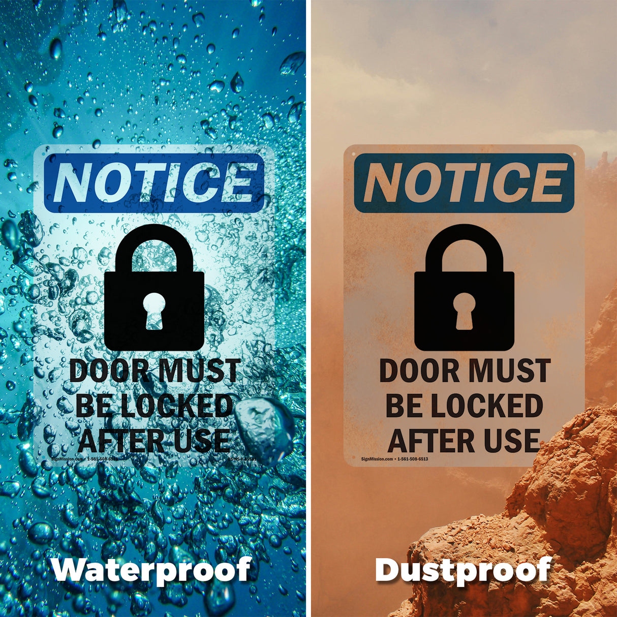 Door Must Be Locked After Use