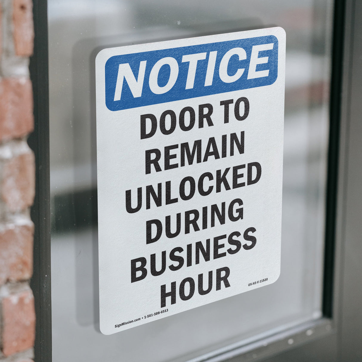 Door To Remain Unlocked During Business Hours