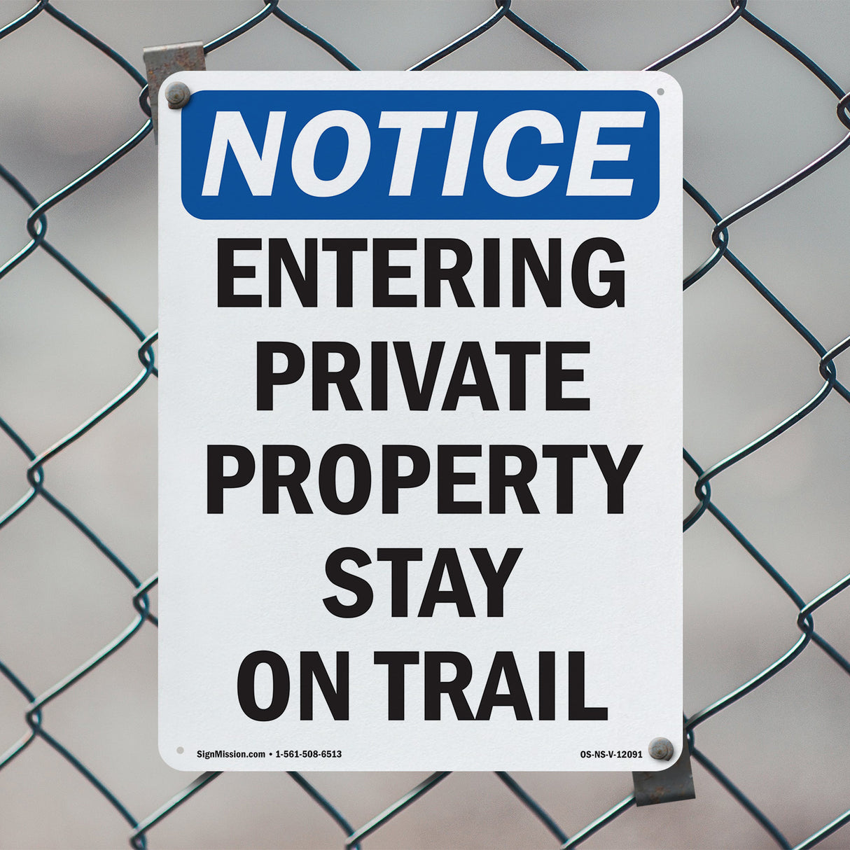 Entering Private Property Stay On Trail