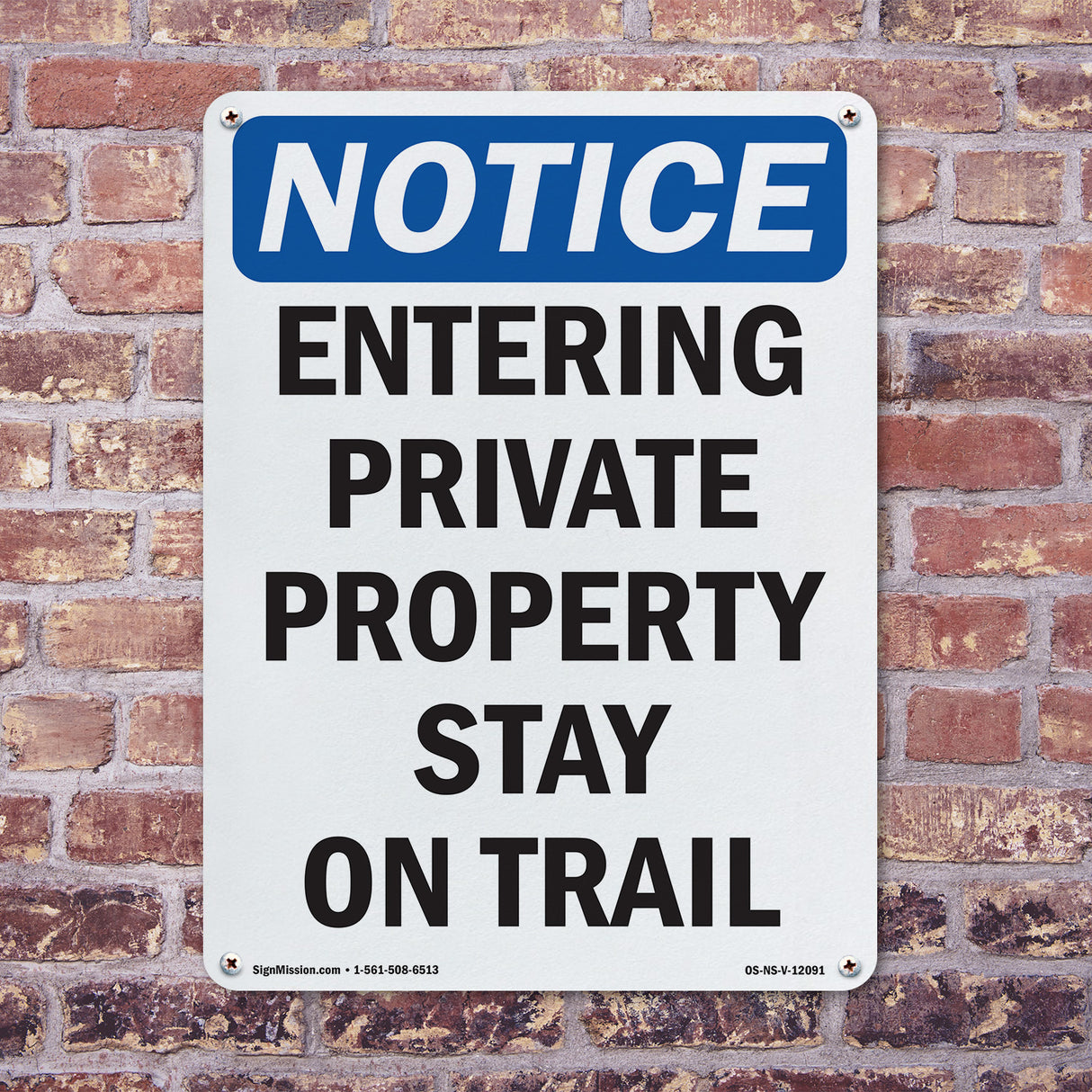 Entering Private Property Stay On Trail