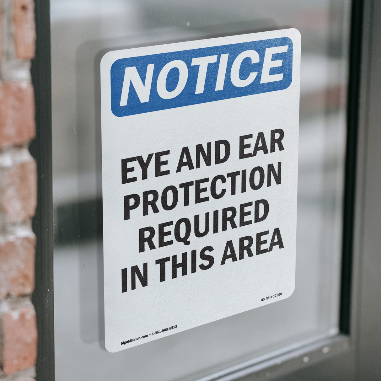 Eye And Ear Protection Required In This Area Sign