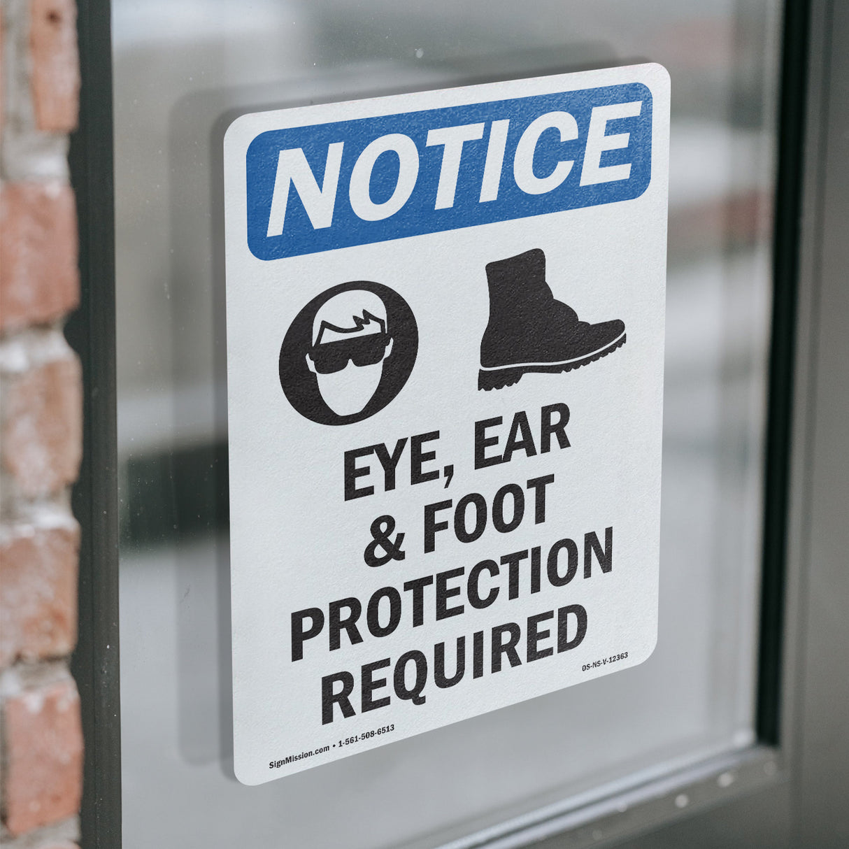 Eye, Ear & Foot Protection Required