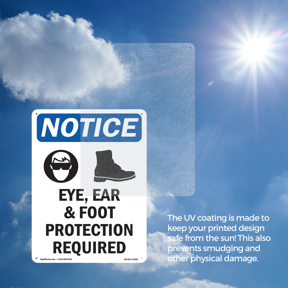 Eye, Ear & Foot Protection Required