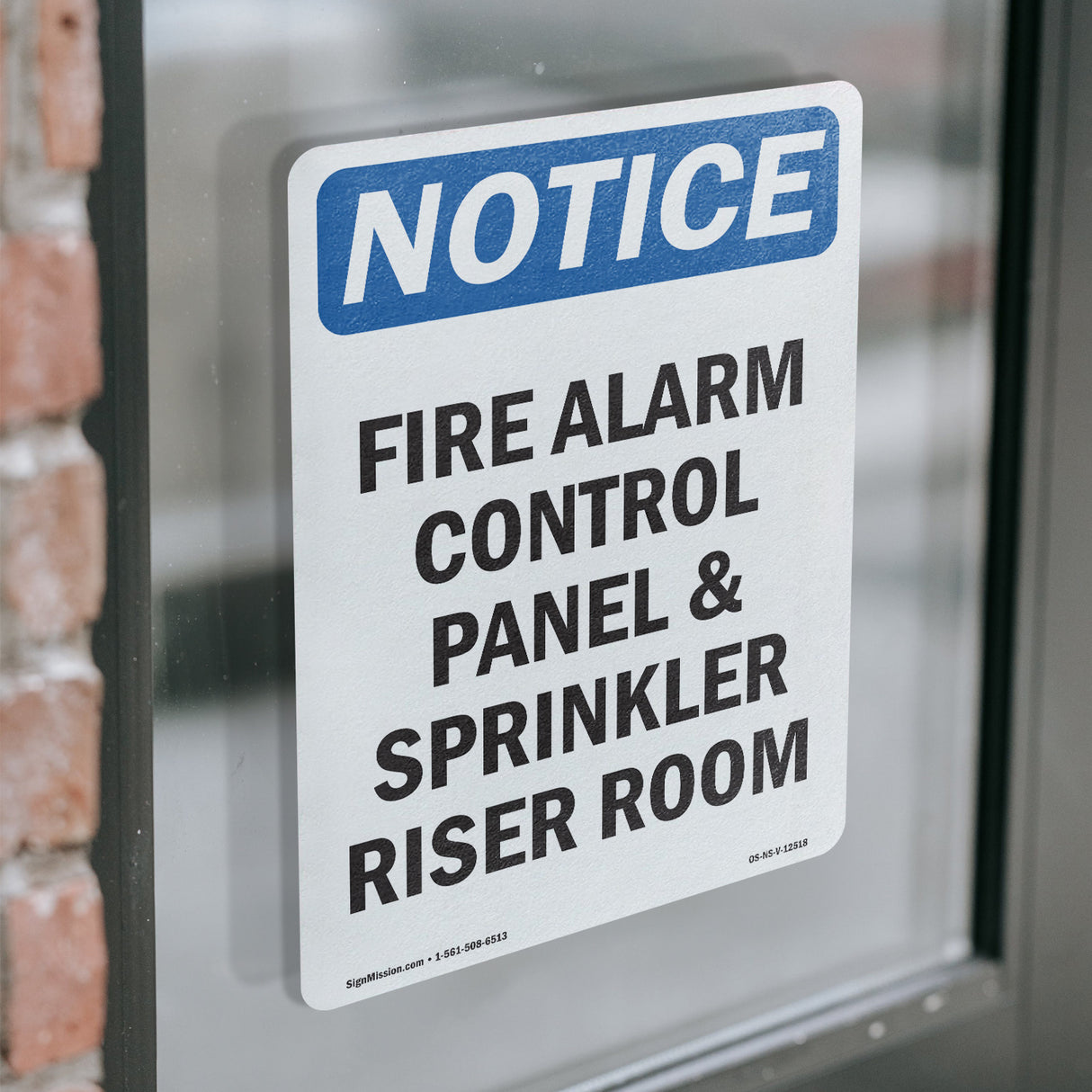 Fire Alarm Control Panel And Sprinkler Riser Room Sign