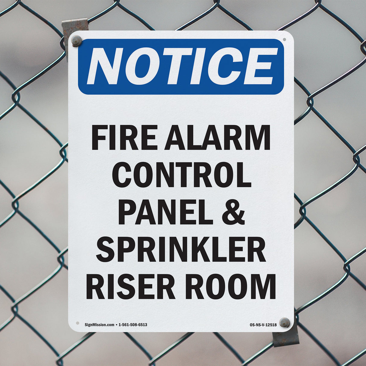 Fire Alarm Control Panel And Sprinkler Riser Room Sign